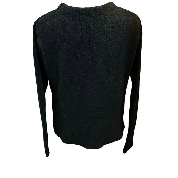 GAP Alpaca Wool Blend Crew Neck Pullover Chunky Knit Women's Sweater Black Small - Picture 2 of 10
